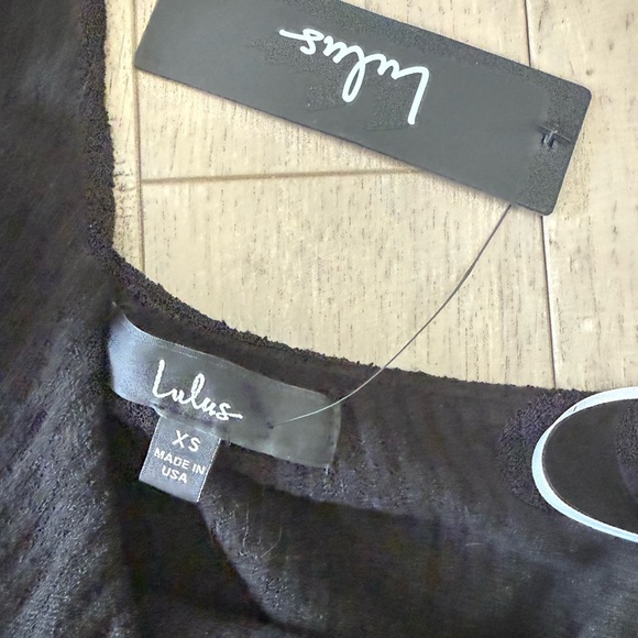 Lulus Black Ribbed One-Shoulder Cutout Midi Dress NWT - Picture 9 of 11